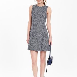 Banana Republic Tweed Pleated Dress